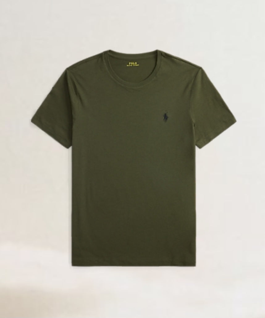 T-SHIRT RALPH LAUREN MAGLIETTA IN JERSEY CUSTOM SLIM FIT VERDE MILITARE 2
