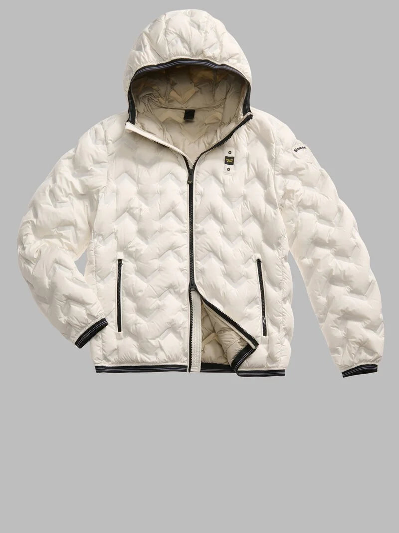 BLAUER PIUMINO AD ANGOLI PIERY 25WBLUC03233-007308 BIANCO BEVE 102