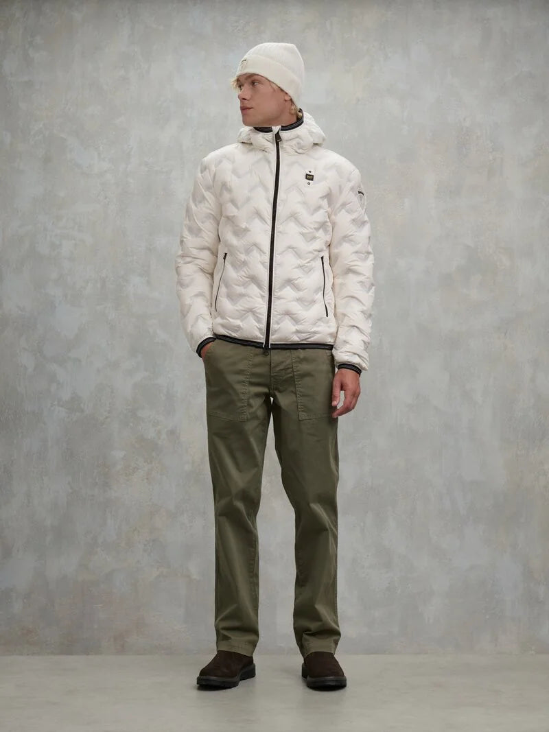 BLAUER PIUMINO AD ANGOLI PIERY 25WBLUC03233-007308 BIANCO BEVE 102