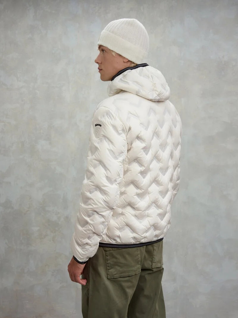 BLAUER PIUMINO AD ANGOLI PIERY 25WBLUC03233-007308 BIANCO BEVE 102