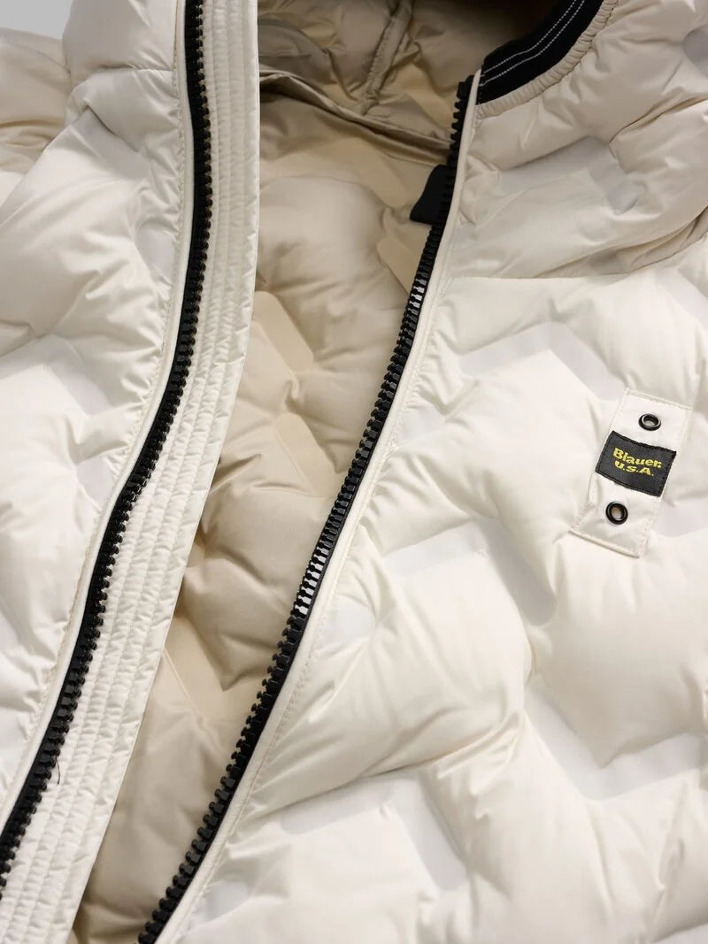 BLAUER PIUMINO AD ANGOLI PIERY 25WBLUC03233-007308 BIANCO BEVE 102