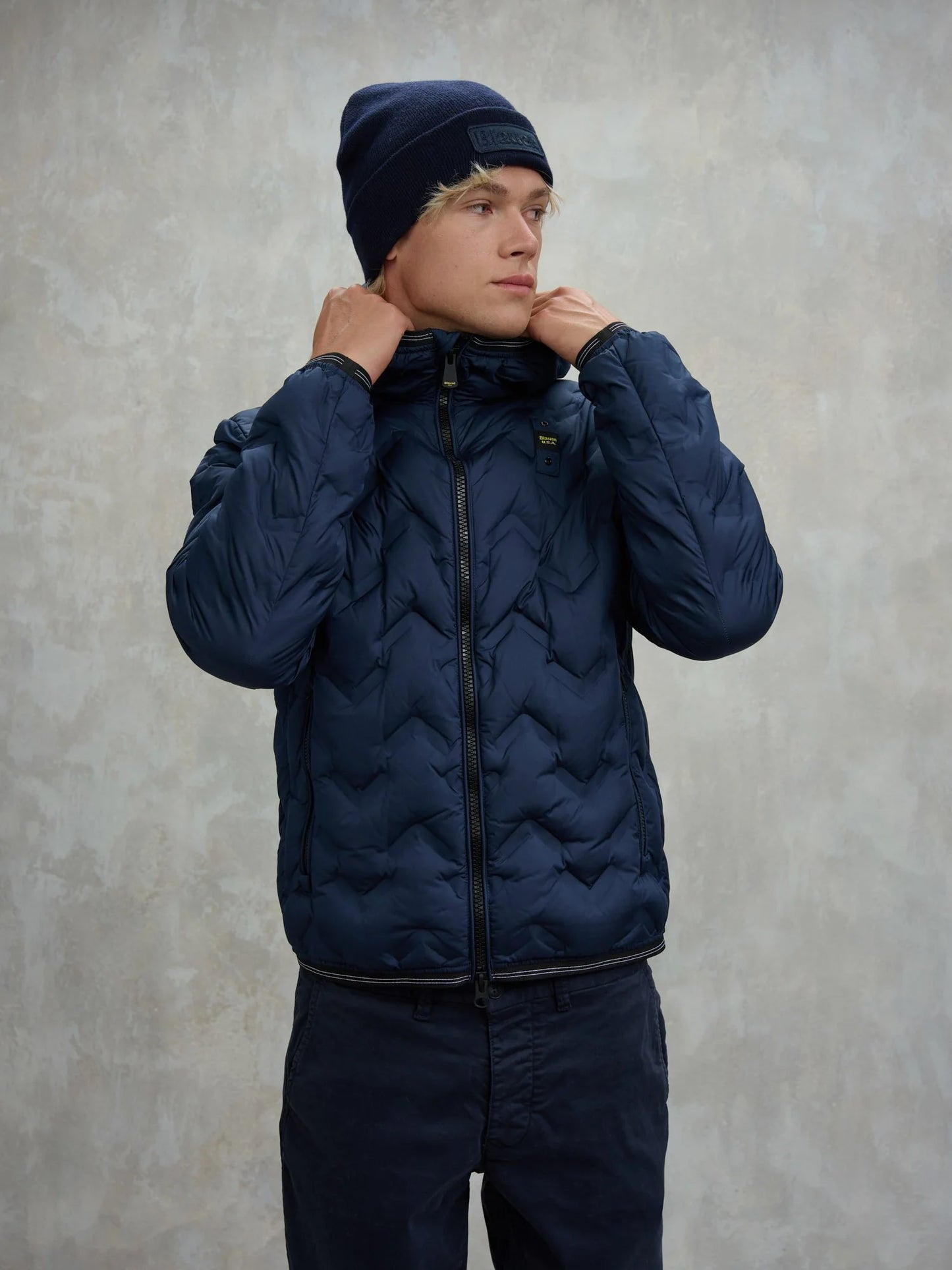 BLAUER PIUMINO AD ANGOLI PIERY 25WBLUC03233-007308 BLU 888