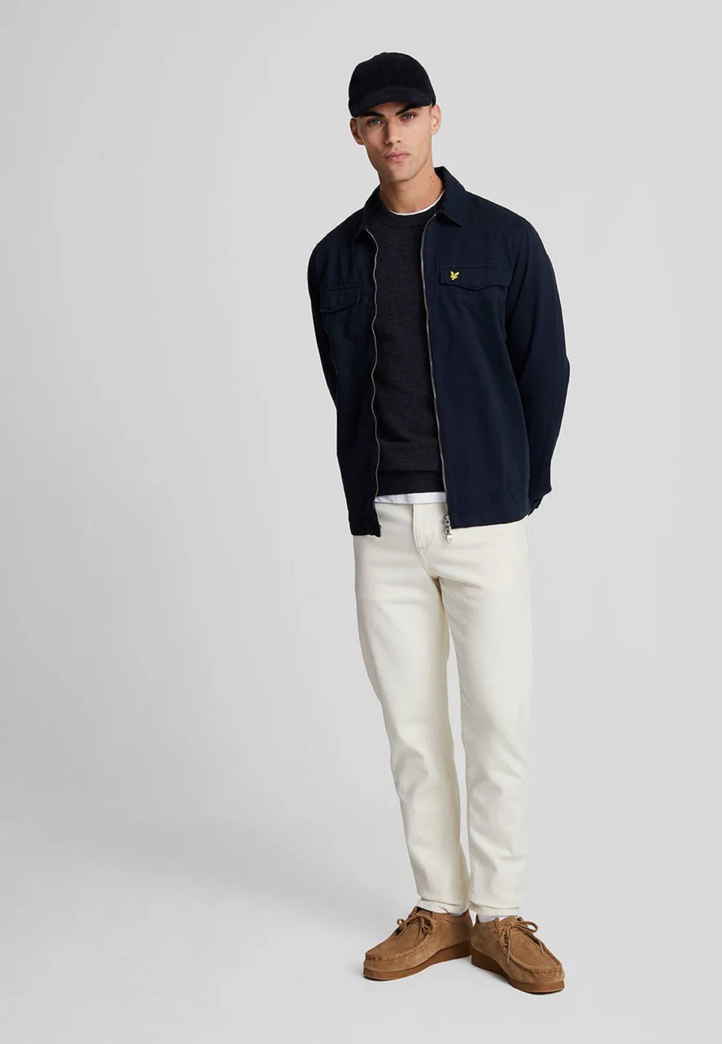 MAGLIONE GIROCOLLO IN MISTO LANA D'AGNELLO LYLE & SCOTT BLU