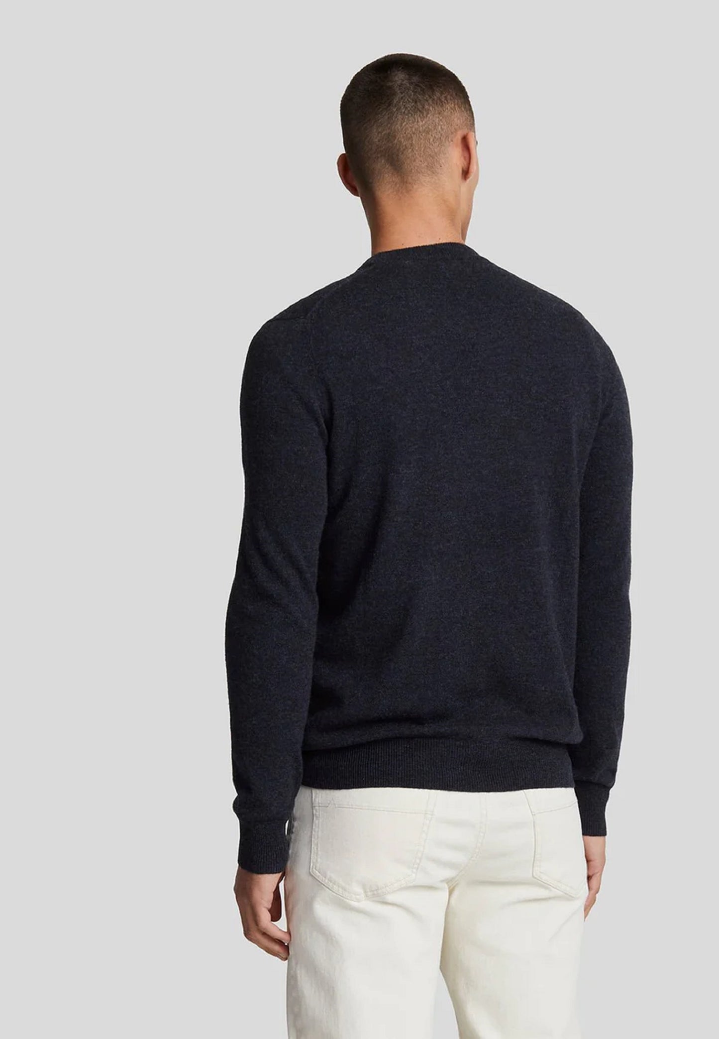MAGLIONE GIROCOLLO IN MISTO LANA D'AGNELLO LYLE & SCOTT BLU