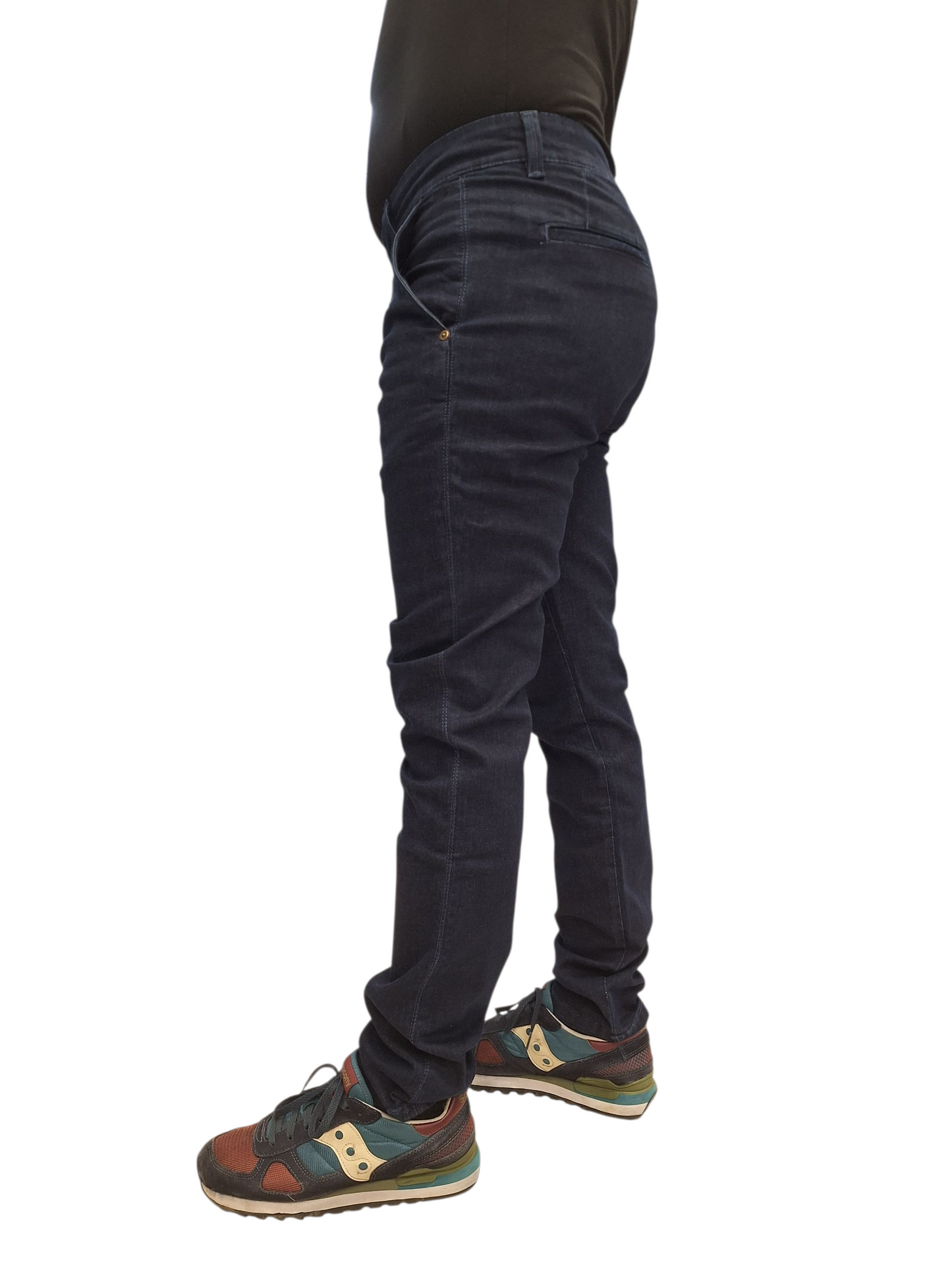 JEANS UOMO 9.2 CARLO CHIONNA TASCHE AMERICANE BLU SCURO SLIM FIT