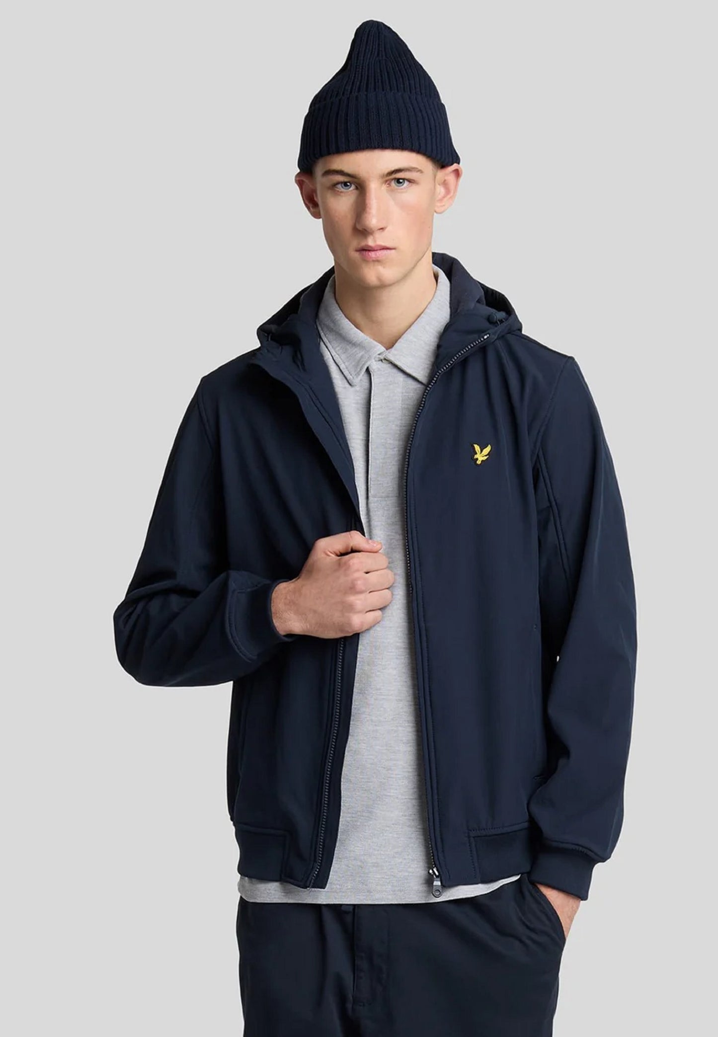 GIACCA SOFTSHELL FODERATA IN PILE LYLE & SCOTT BLU