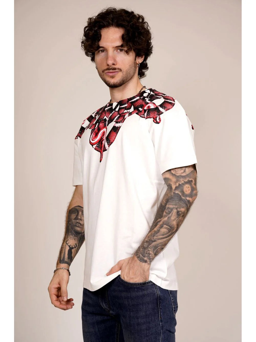 T-Shirt Con Stampa Serpenti County Of Milan