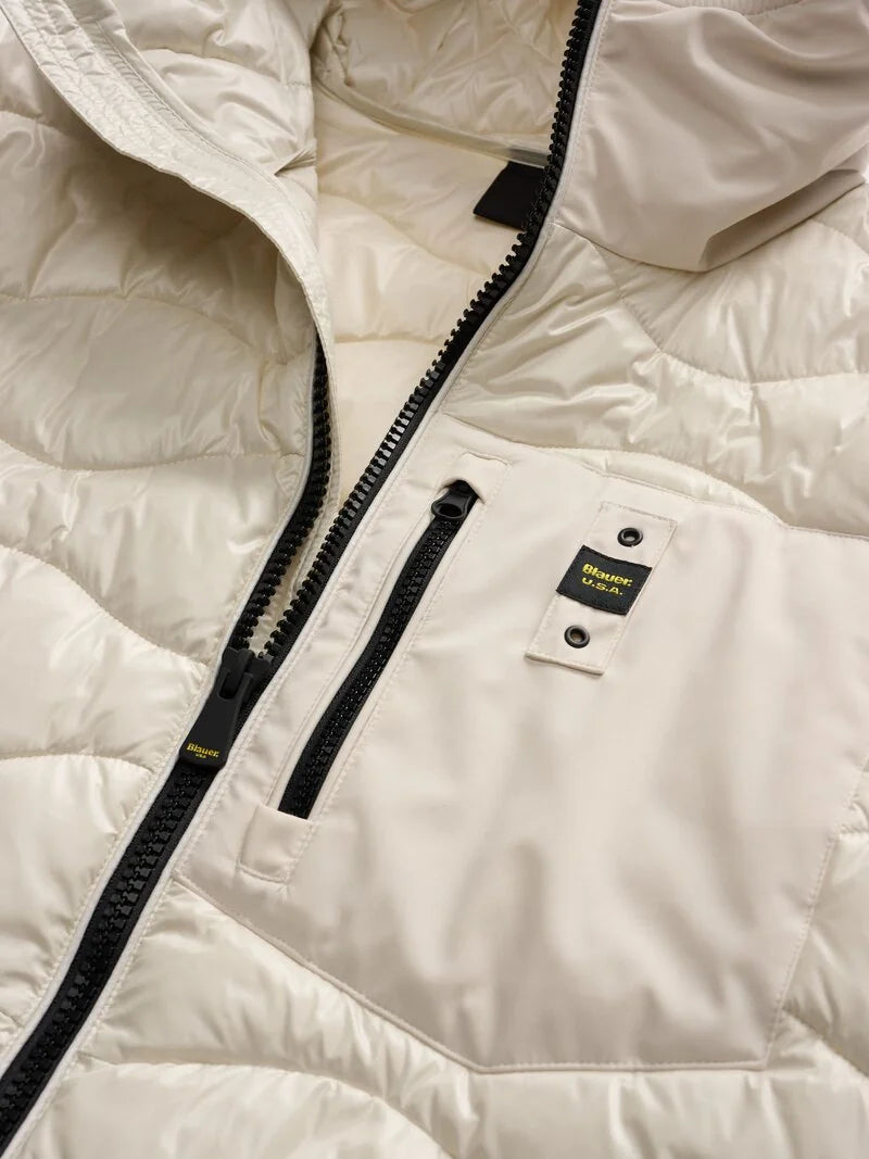 BLAUER PIUMINO UOMO IMBOTTITURA MISTA ALBERT 25WBLUC08078-006355 BIANCO 129
