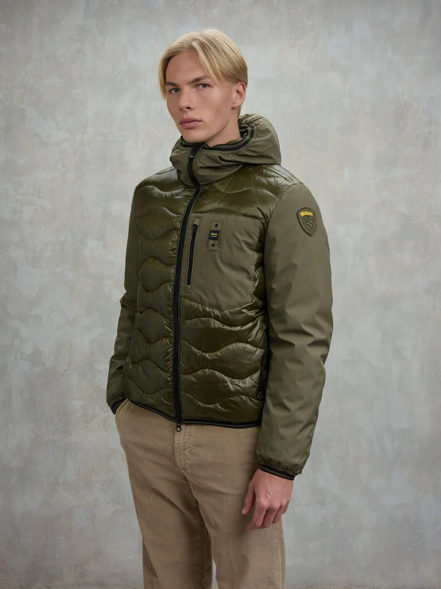 BLAUER PIUMINO UOMO IMBOTTITURA MISTA ALBERT 25WBLUC08078-006355 VERDE BOSCO 670