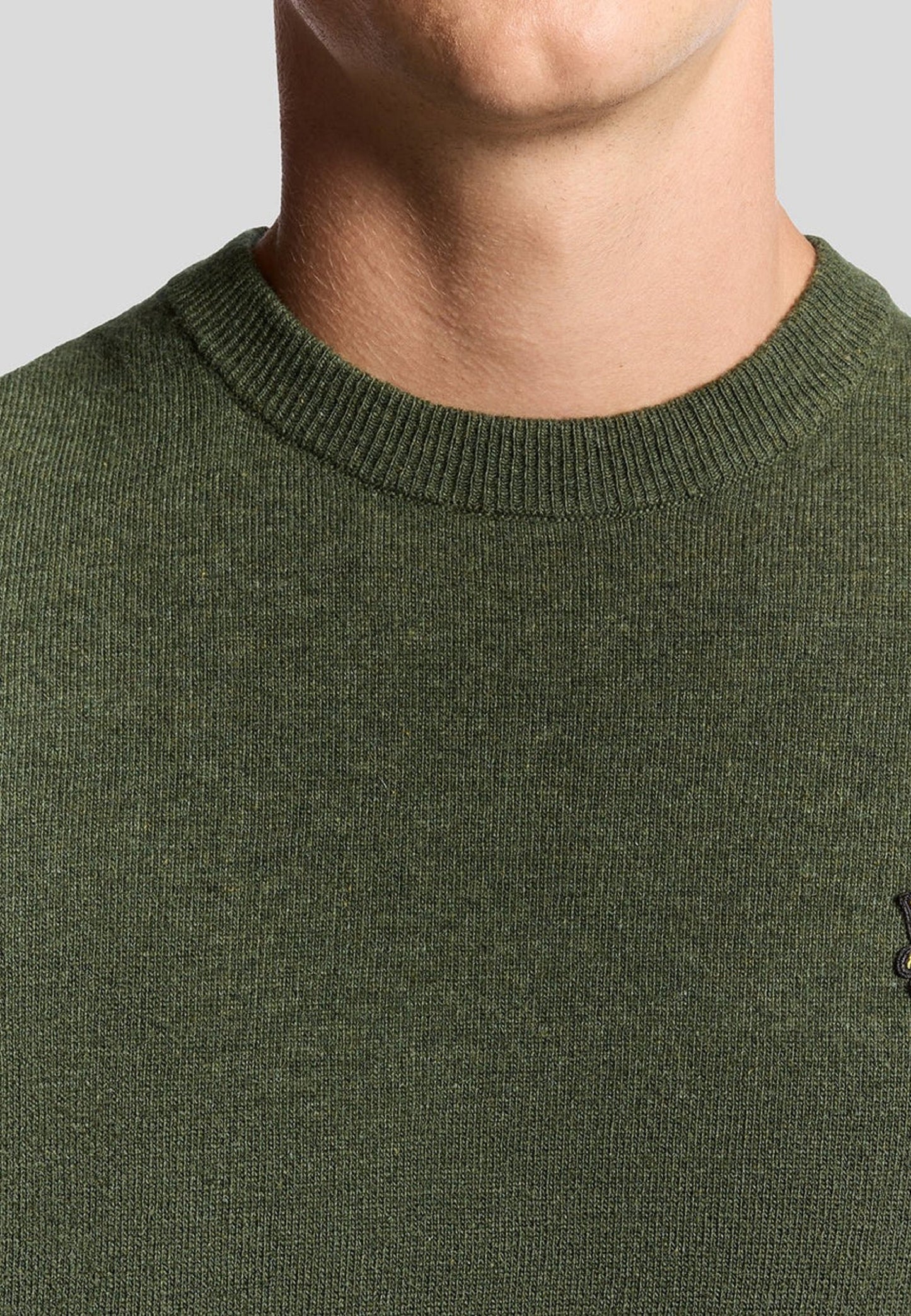 MAGLIONE GIROCOLLO IN MISTO LANA D'AGNELLO LYLE & SCOTT VERDE