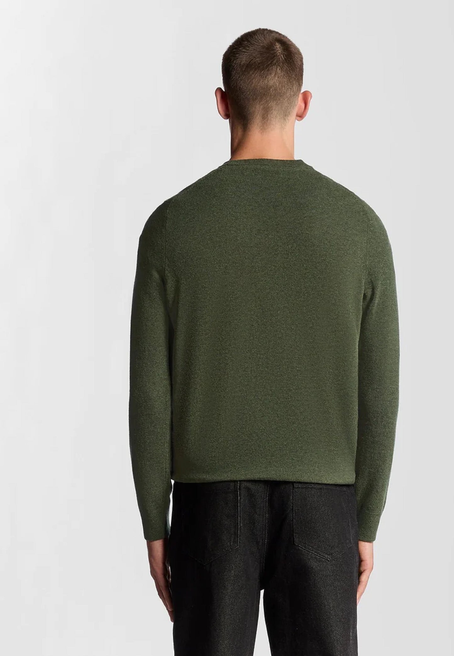 MAGLIONE GIROCOLLO IN MISTO LANA D'AGNELLO LYLE & SCOTT VERDE