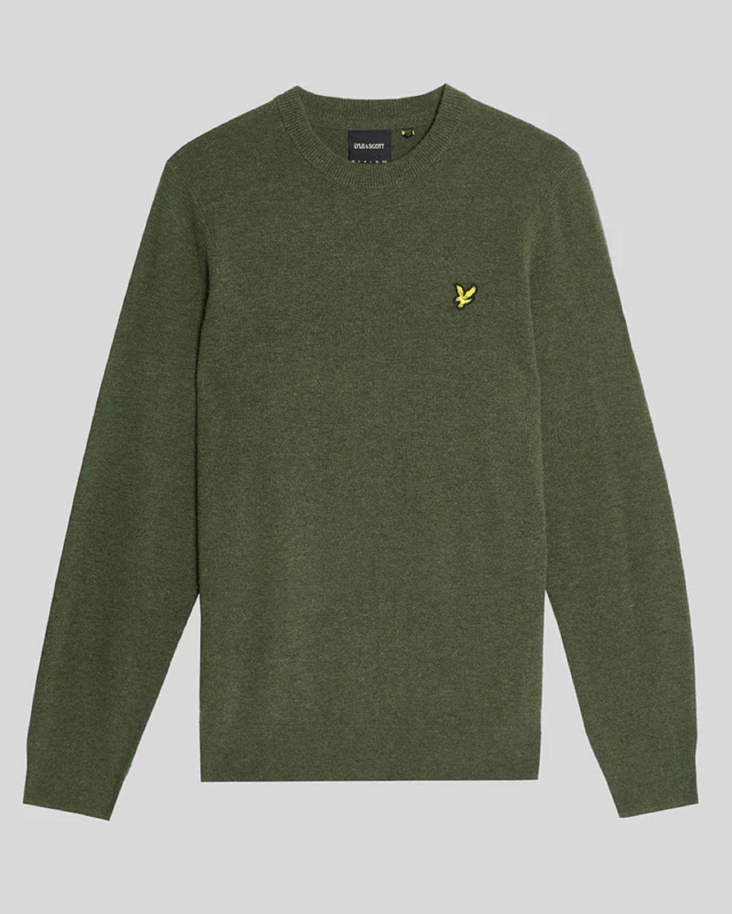 MAGLIONE GIROCOLLO IN MISTO LANA D'AGNELLO LYLE & SCOTT VERDE