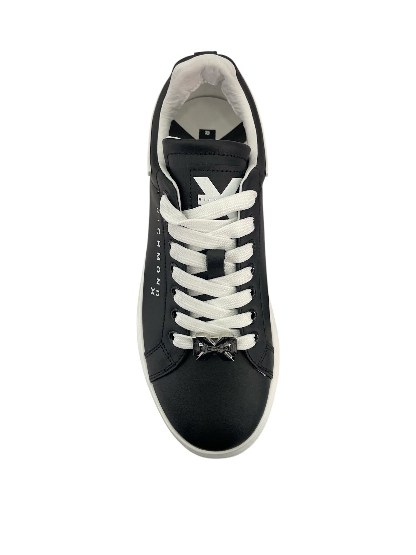 RICHMOND SCARPE SNEAKERS UOMO IN PELLE LOGO JOHN RICHMOND NERO