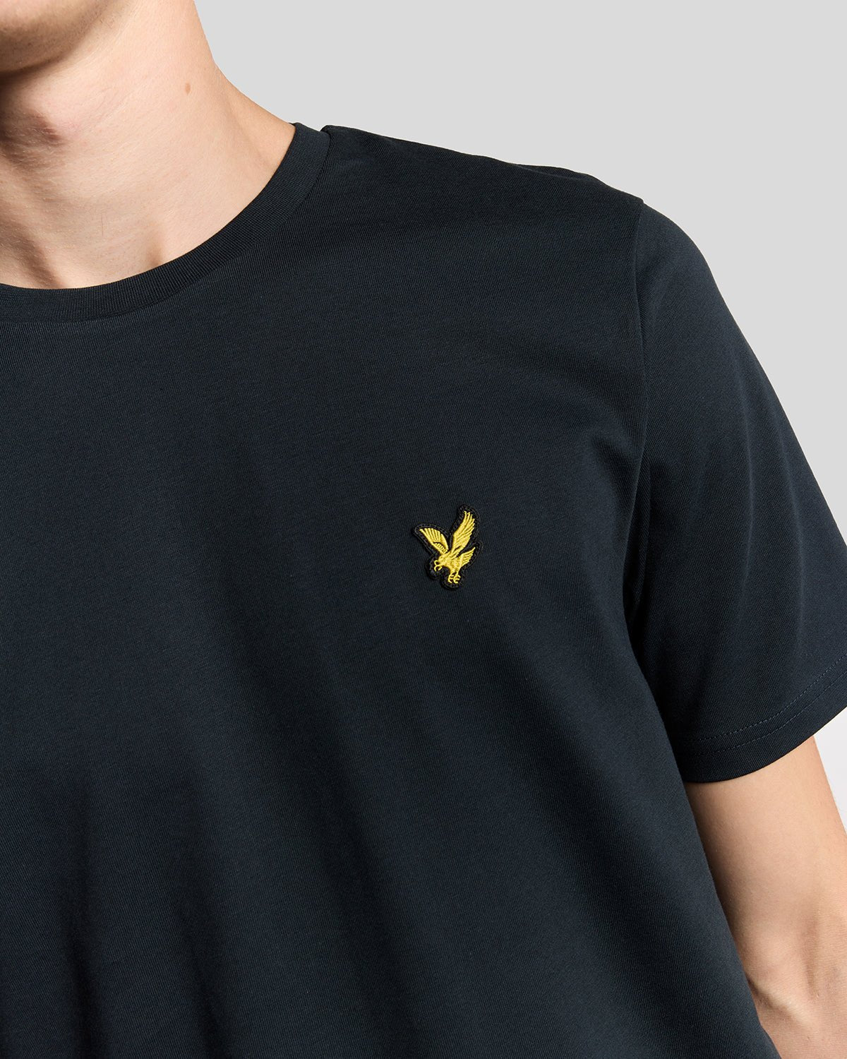 T-SHIRT LYLE & SCOTT MEZZA MANICA GIROCOLLO COTONE BASIC BLU SCURO