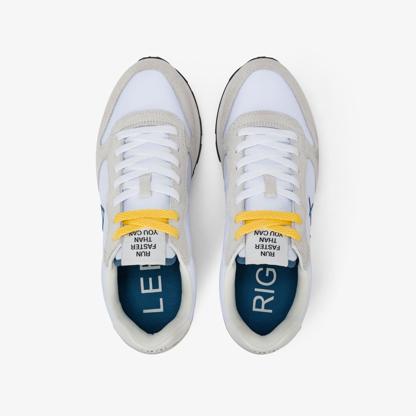 SUN 68 SCARPE Sneaker Tom in nylon e suede bianco