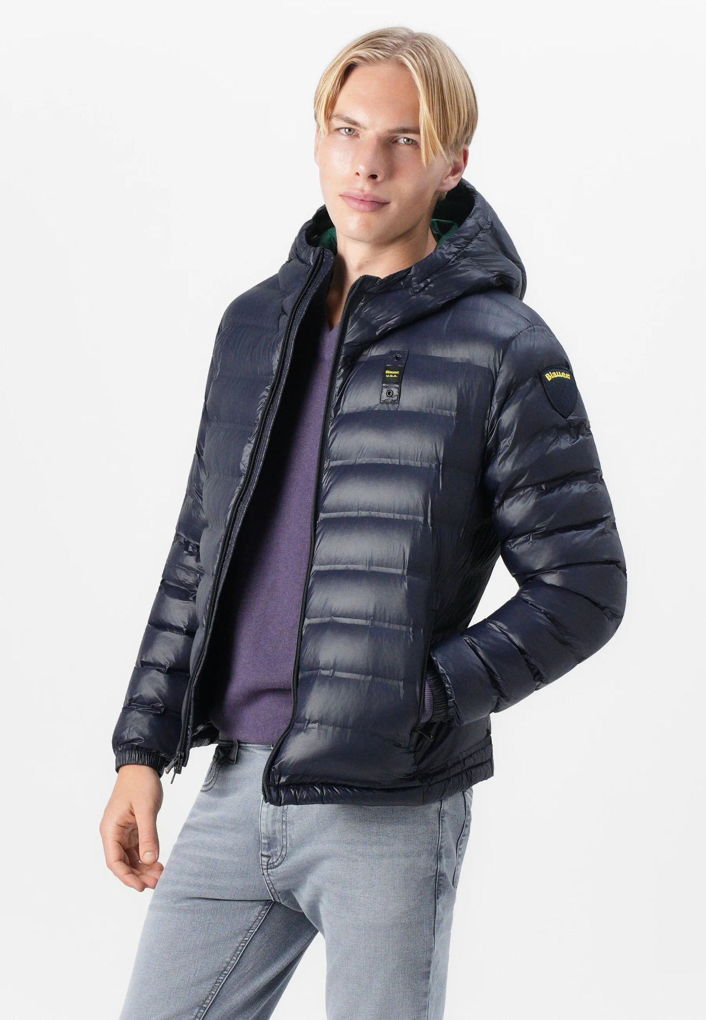 BLAUER GIUBBETTO TERMOSALDATO CON CAPPUCCIO CHARLES 25WBLUC02132-007284 BLU 888