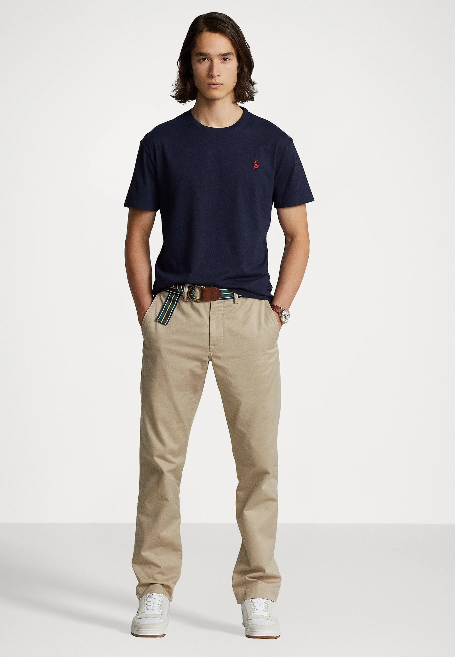 T-SHIRT RALPH LAUREN MAGLIETTA IN JERSEY CUSTOM SLIM FIT BLU