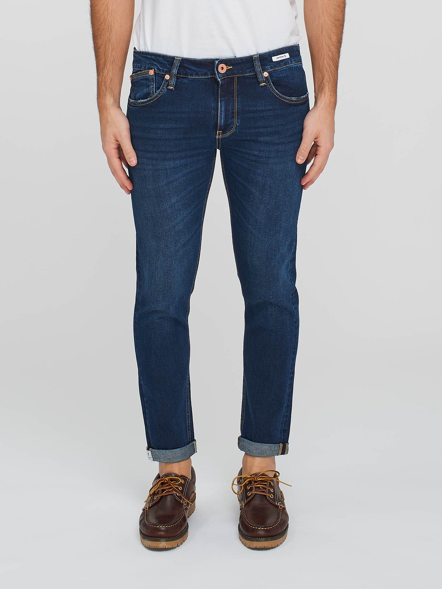 UNIFORM JEANS NEW DENVER SLIM BLU DENIM 5 TASCHE