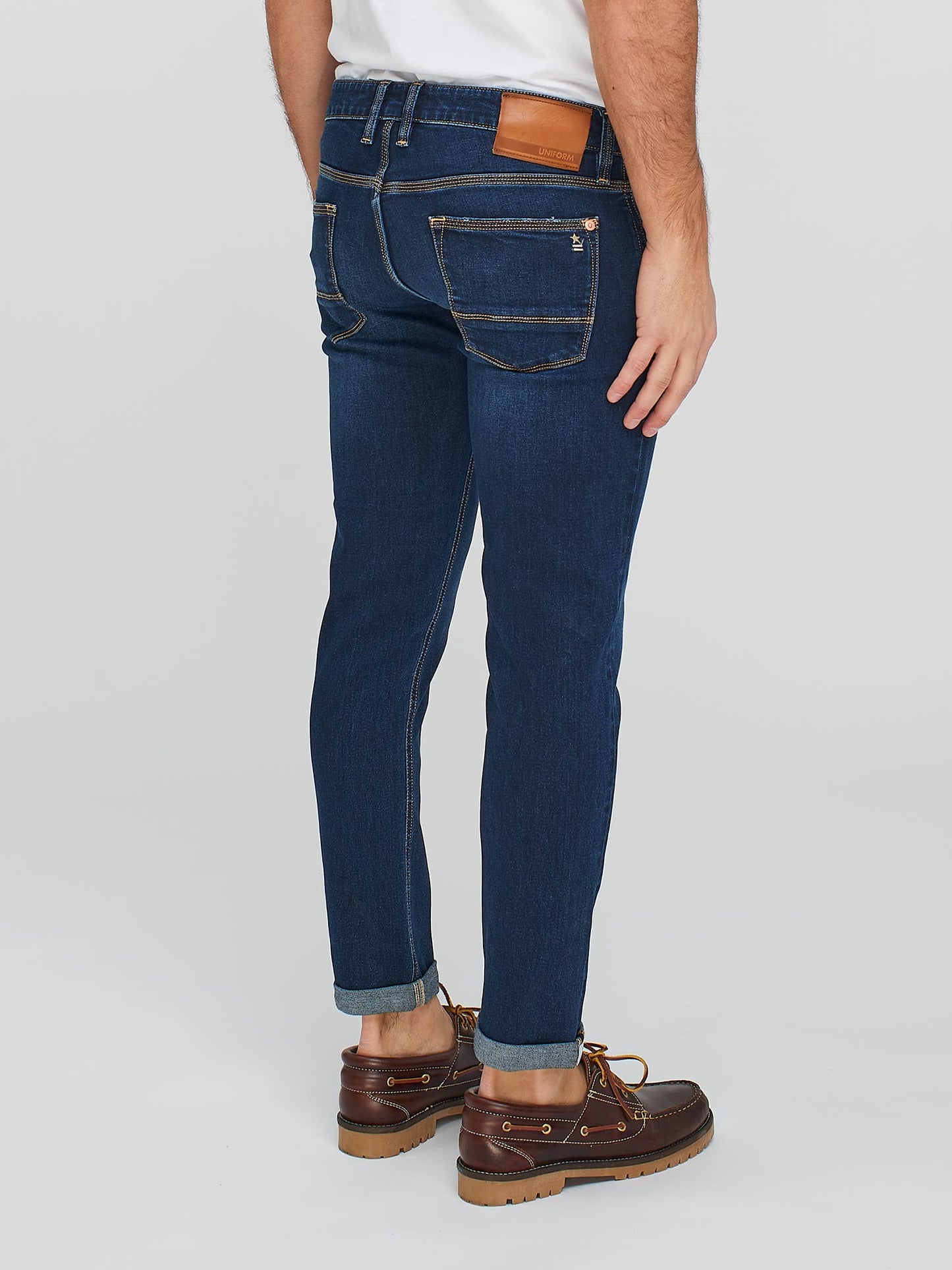 UNIFORM JEANS NEW DENVER SLIM BLU DENIM 5 TASCHE