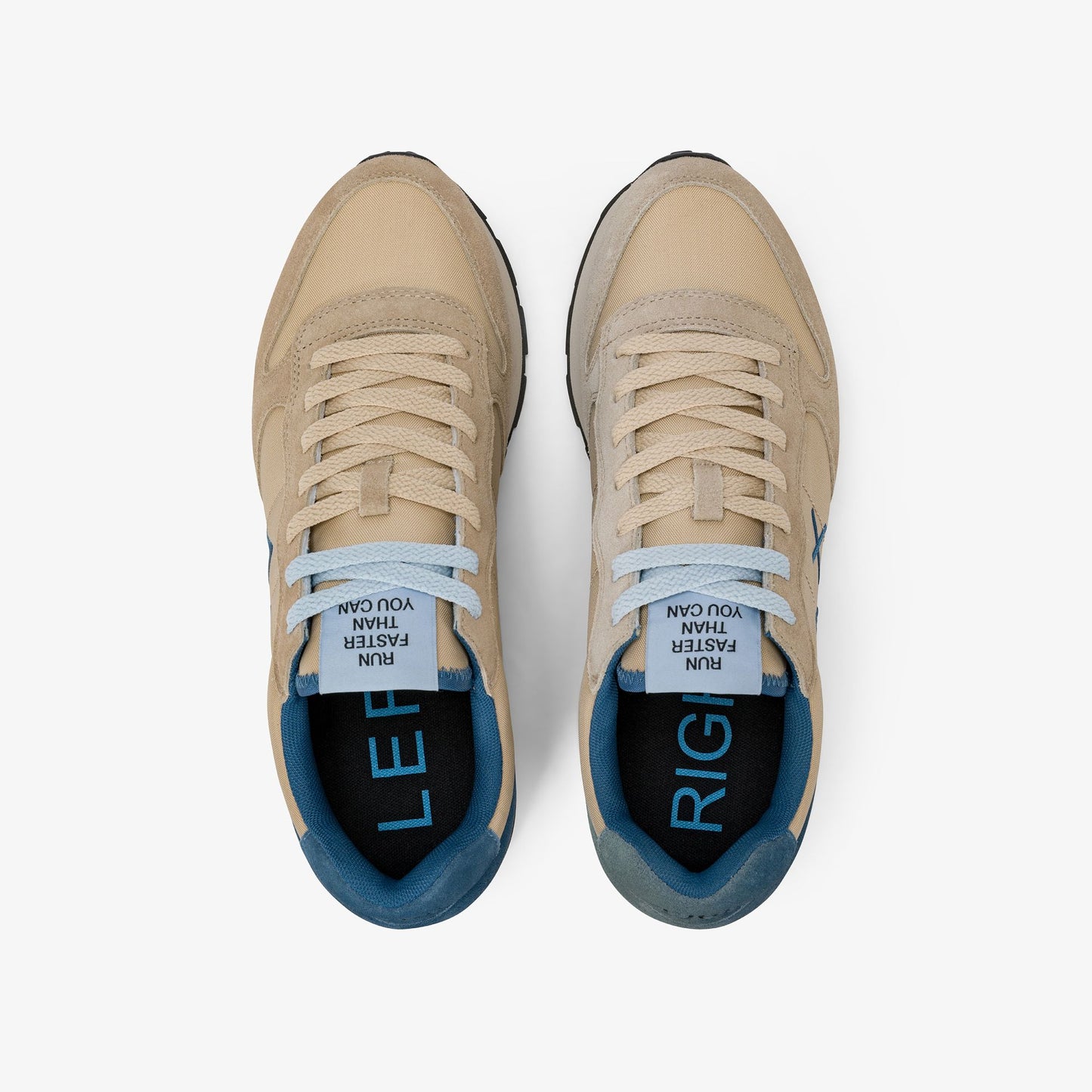 SUN 68 SCARPE Sneaker Tom Multicolor in nylon e suede beige