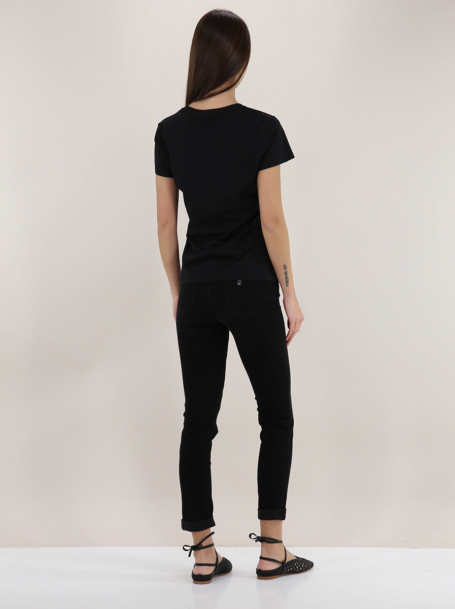 T-SHIRT DONNA LIU JO LOGO STRASS