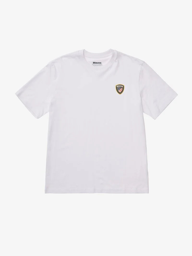 BLAUER T-SHIRT FAXON 2284-7480 MEZZA MANICA BIANCO