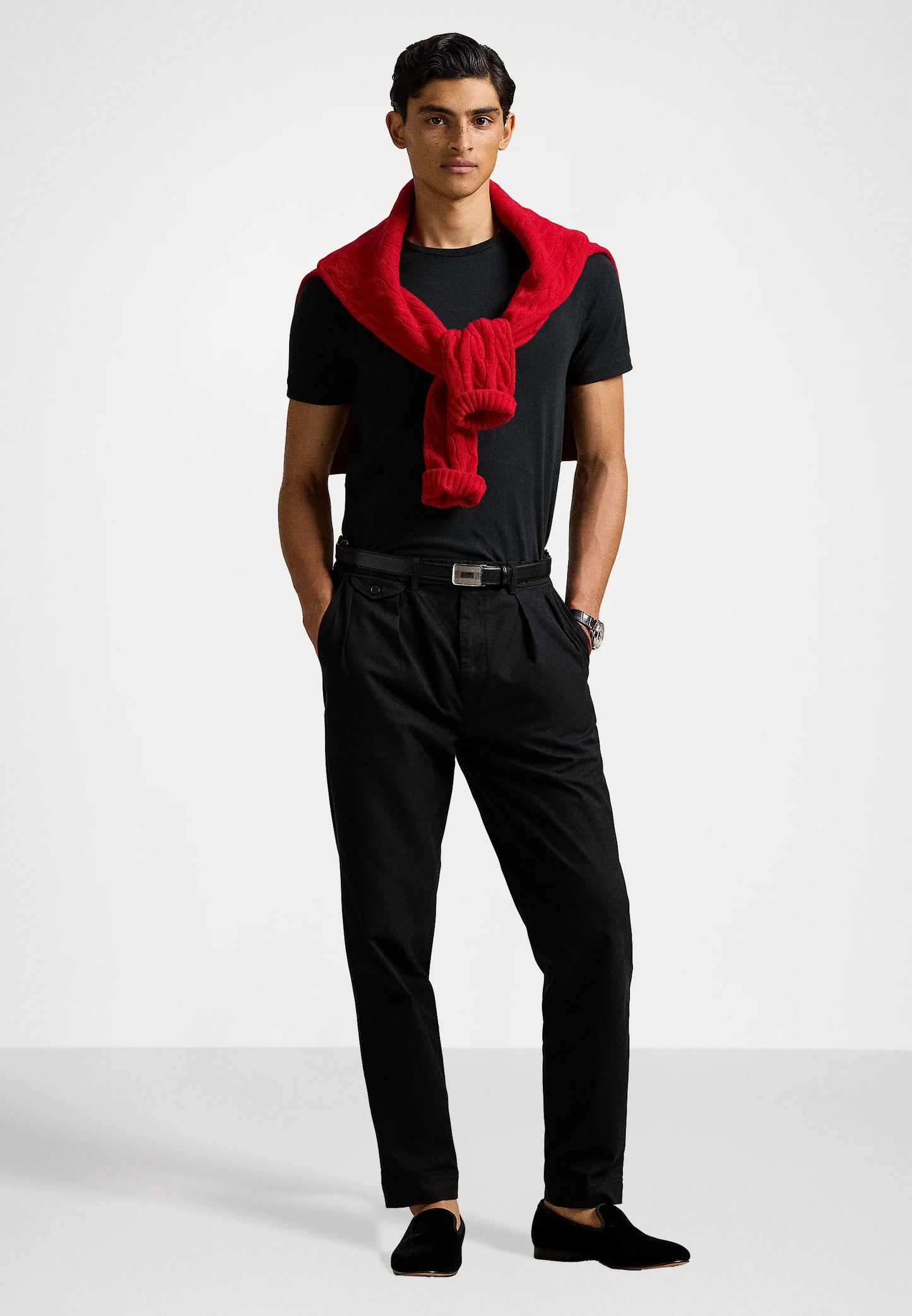 T-SHIRT RALPH LAUREN MAGLIETTA IN JERSEY CUSTOM SLIM FIT NERO
