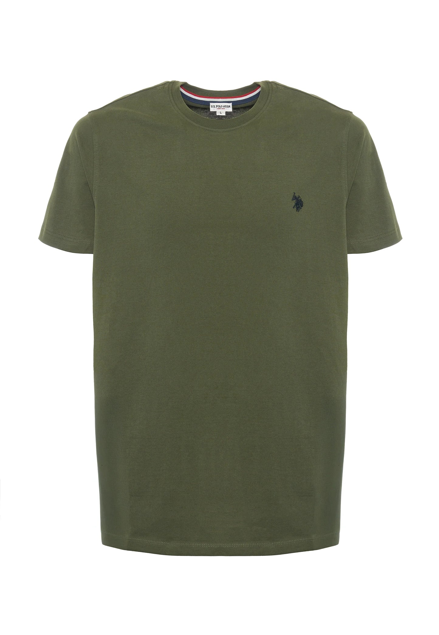 T-SHIRT UOMO US POLO ASSN MANICHE CORTE IN COTONE VERDE