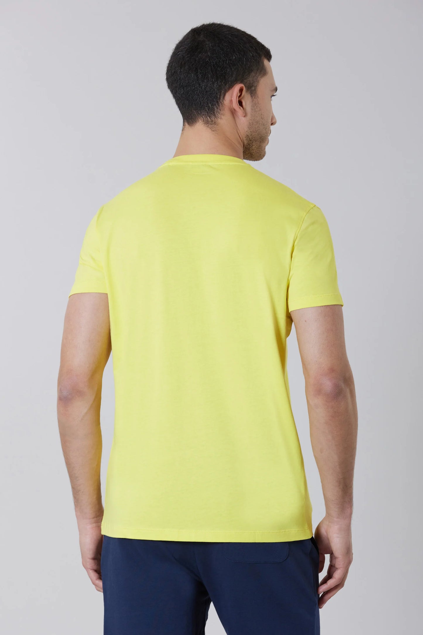 T-SHIRT UOMO US POLO ASSN MANICHE CORTE IN COTONE GIALLO