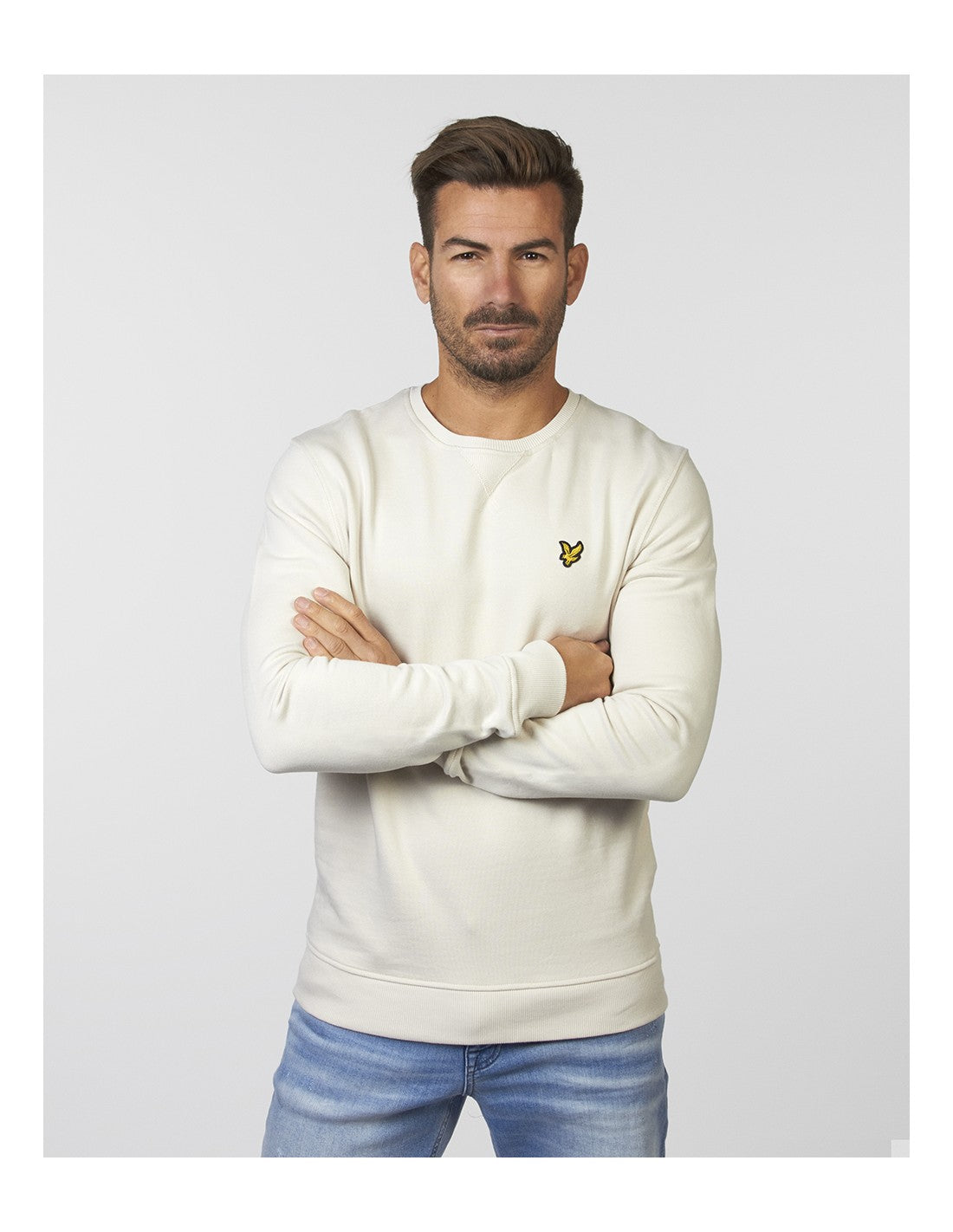 FELPA LYLE & SCOTT GIROCOLLO UNICA TINTA