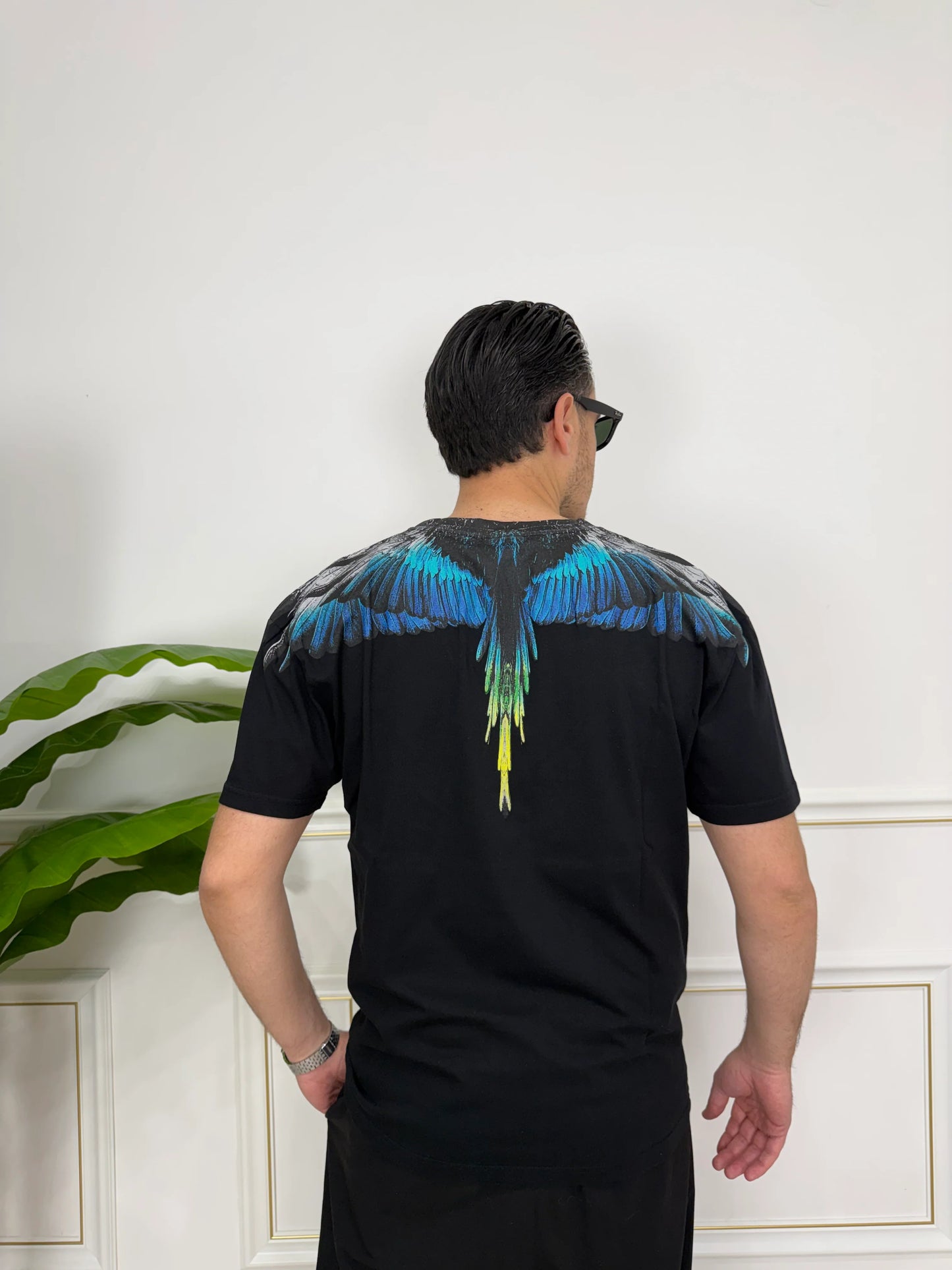 MARCELO BURLON T-SHIRT MEZZA MANICA COUNTY OF MILAN NERO