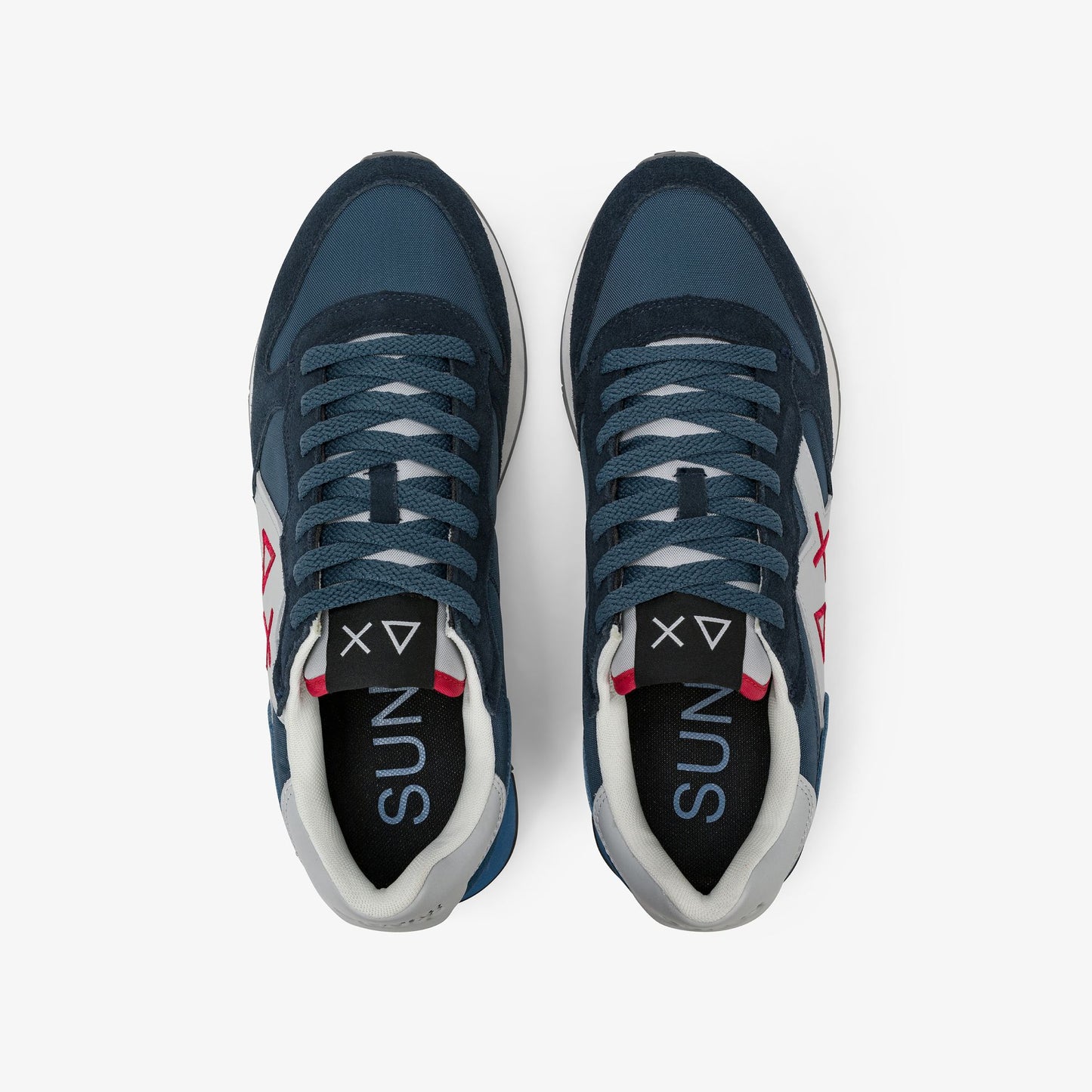 SUN 68 SCARPE Sneaker Jaki 2.0 Solid in nylon e suede blu navy