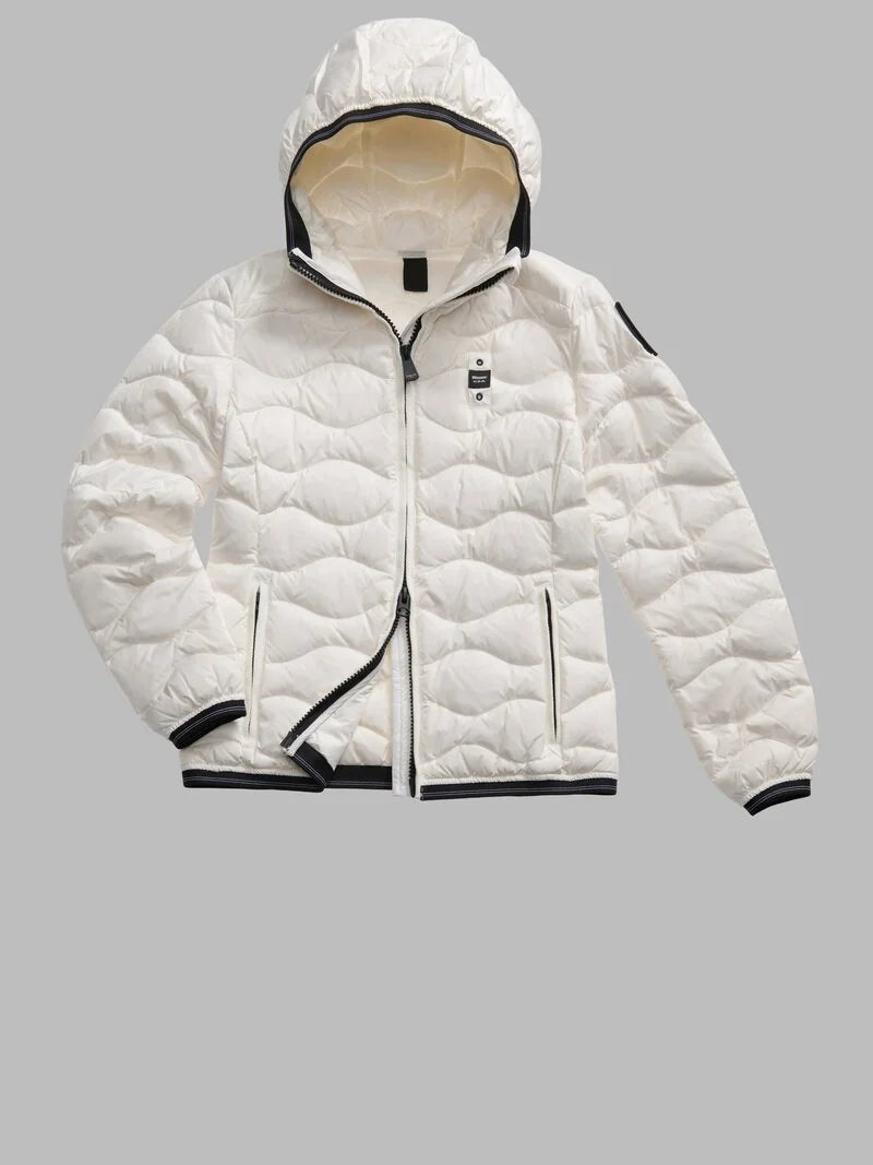 BLAUER PIUMINO AD ONDE CAMELIA 25WBLDC03095-006047 BIANCO OTTICO 100