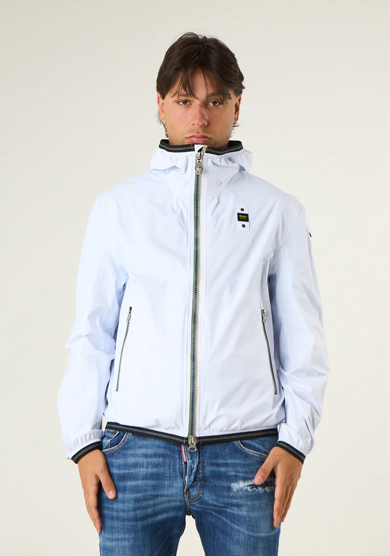 BLAUER GIACCA A VENTO STAMPATA DODGE 26SBLUC11021-007111 BIANCO 100