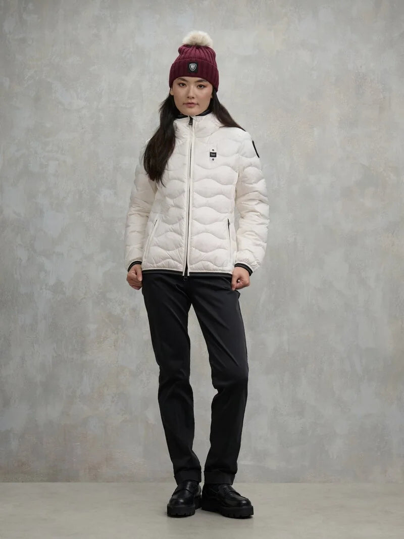 BLAUER PIUMINO AD ONDE CAMELIA 25WBLDC03095-006047 BIANCO OTTICO 100