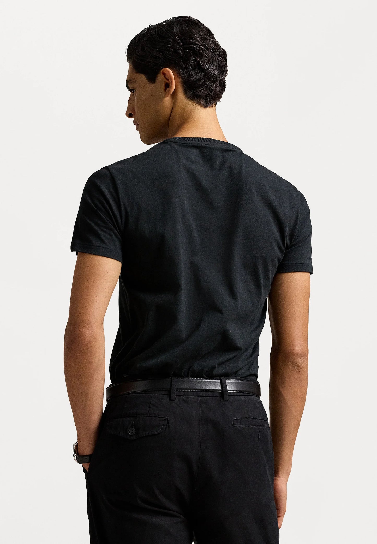 T-SHIRT RALPH LAUREN MAGLIETTA IN JERSEY CUSTOM SLIM FIT NERO