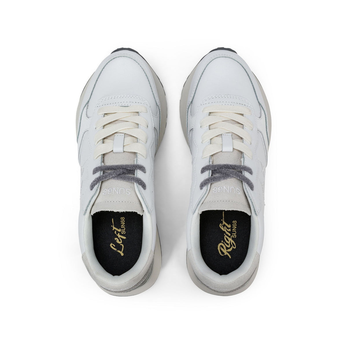 SUN 68 SCARPE Sneaker Big Ally in pelle bianco Z46217