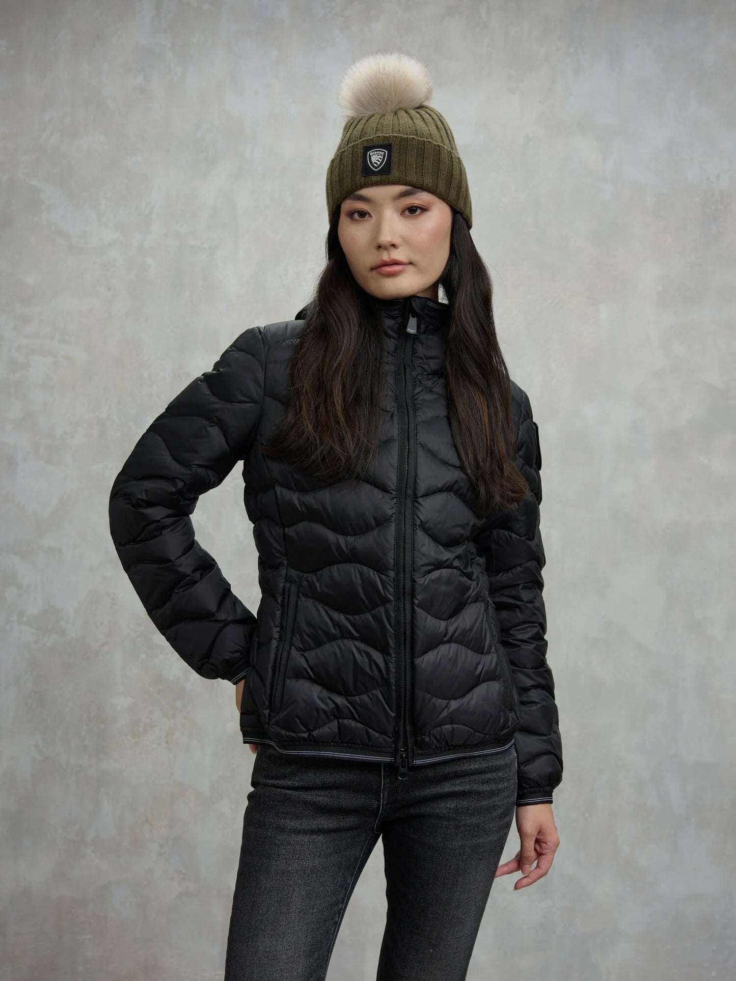 BLAUER PIUMINO AD ONDE CAMELIA 25WBLDC03095-006047 NERO 999