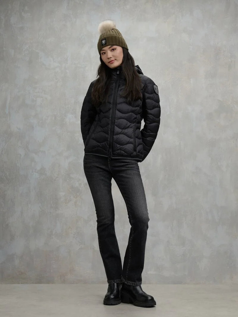 BLAUER PIUMINO AD ONDE CAMELIA 25WBLDC03095-006047 NERO 999