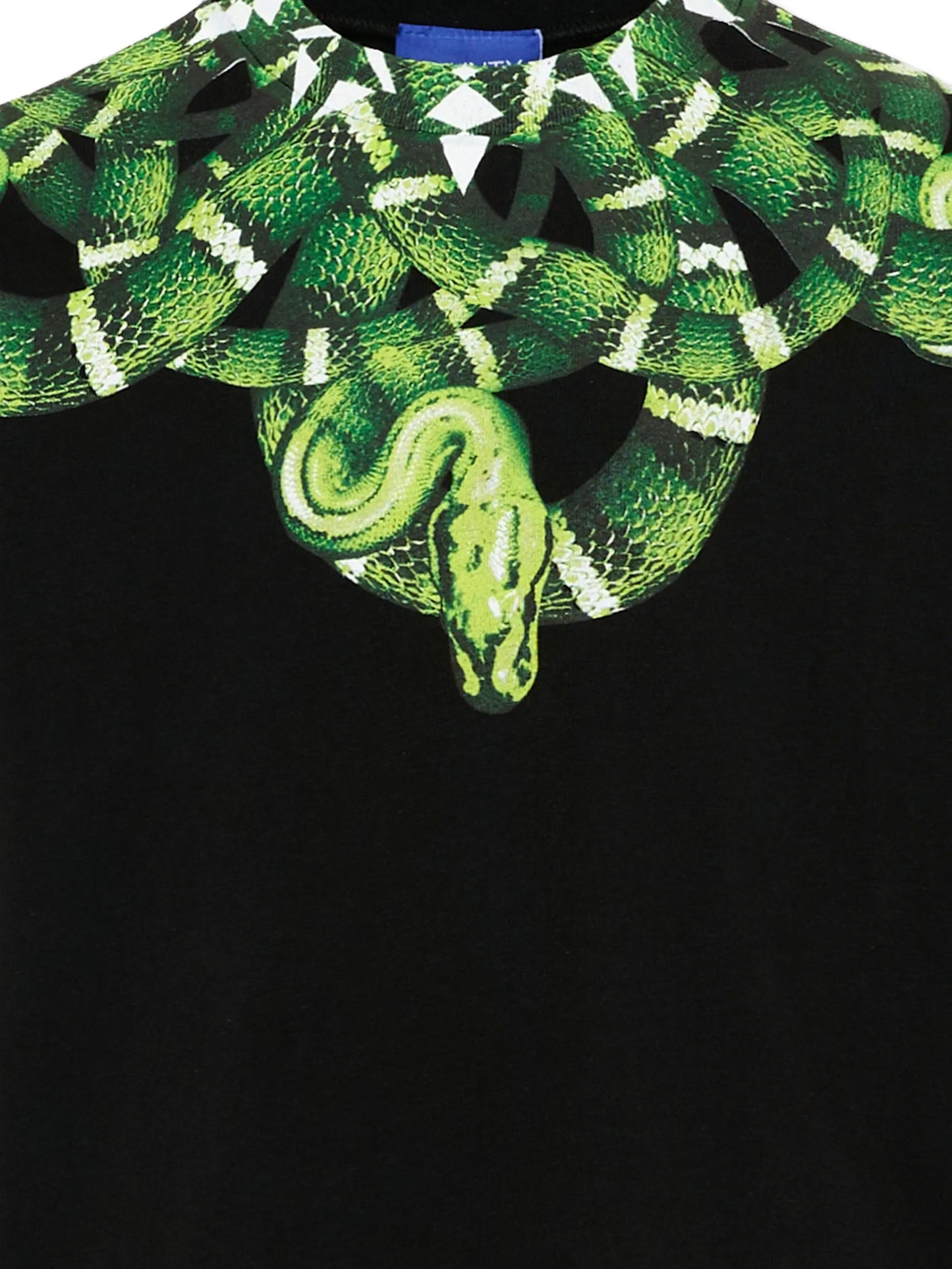 MARCELO BURLON T-SHIRT MEZZA MANICA COUNTY OF MILAN NERO SERPENTE VERDE