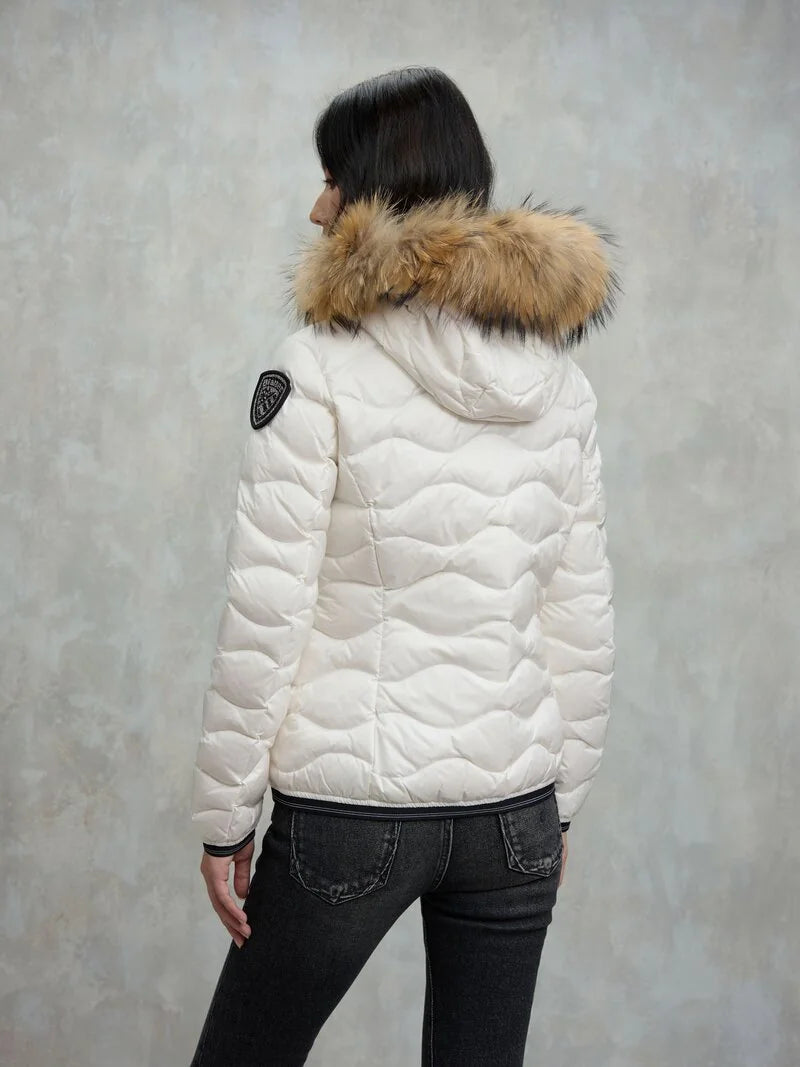 BLAUER PIUMINO CON BORDO IN PELLICCIA ALDIE 25WBLDC03096-006047 GRIGIO MATTINA 907