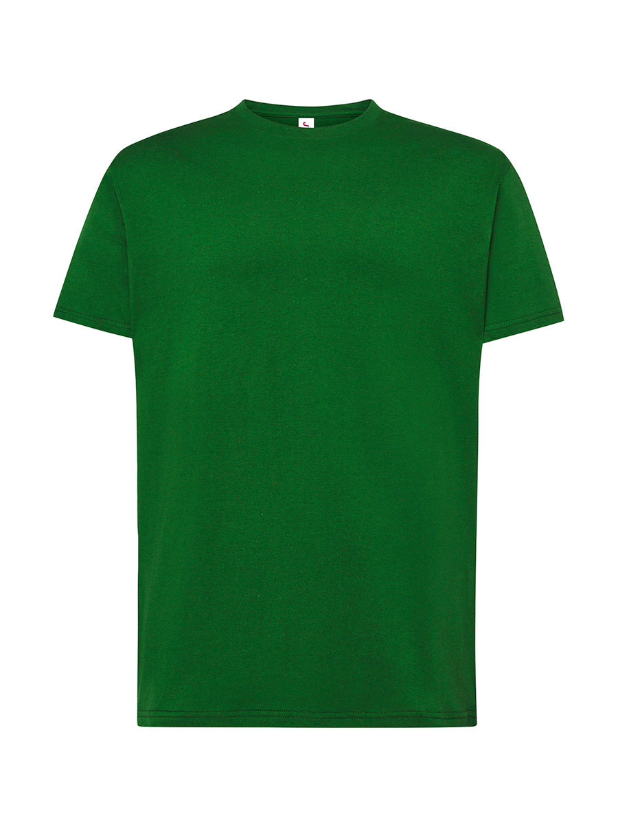 Set 5 T-shirt Uomo 100% Cotone Mezza Manica Girocollo Colori Rosso Verde Blu Bianco Nero