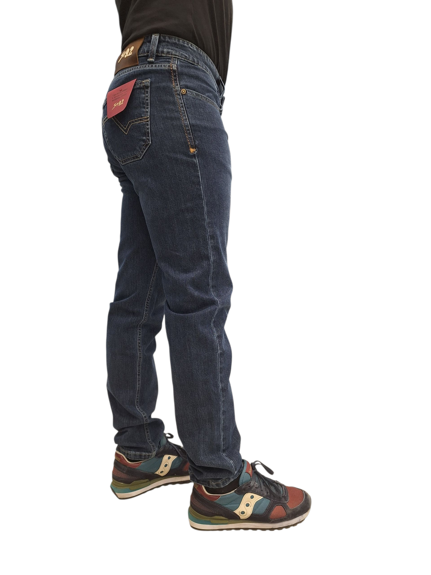 JEANS UOMO 9.2 CARLO CHIONNA 5 TASCHE BLU SCURO SLIM FIT