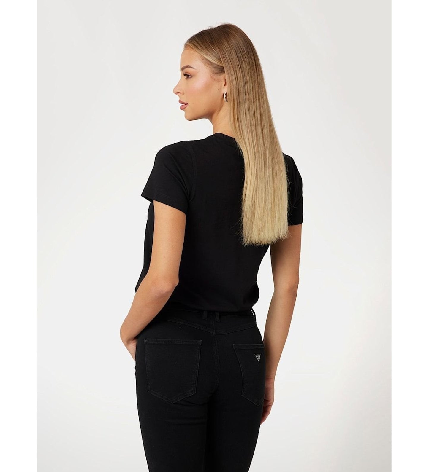 T-SHIRT GUESS MAGLIETTA NERA SCINTILLANTE