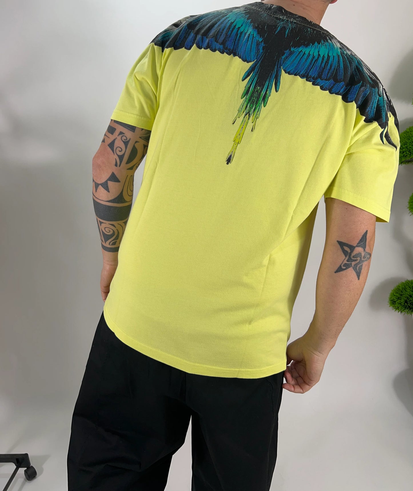 MARCELO BURLON T-SHIRT MEZZA MANICA COUNTY OF MILAN GIALLO