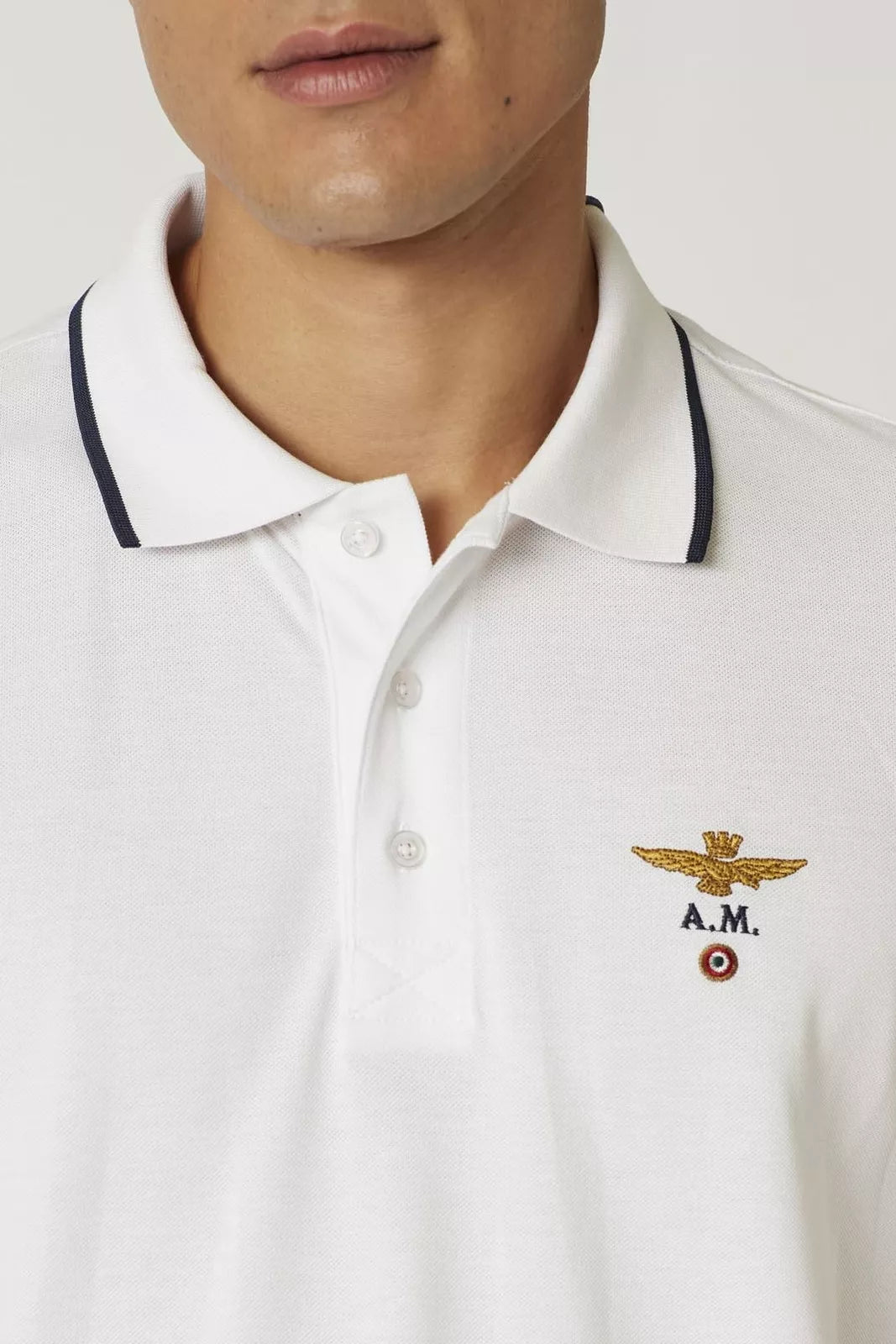Polo Aeronautica Militare basica in cotone pique'