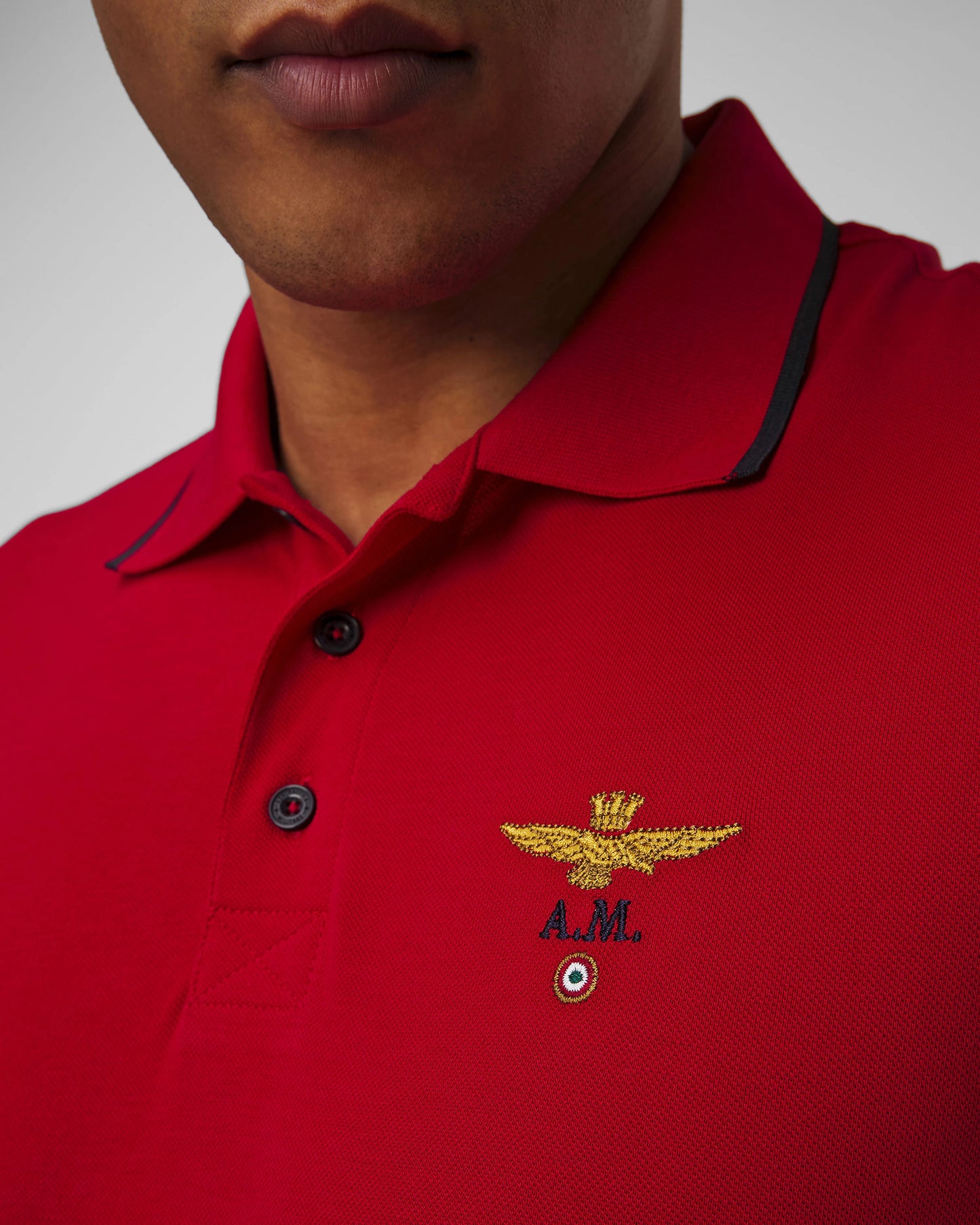 Polo Aeronautica Militare basica in cotone pique'