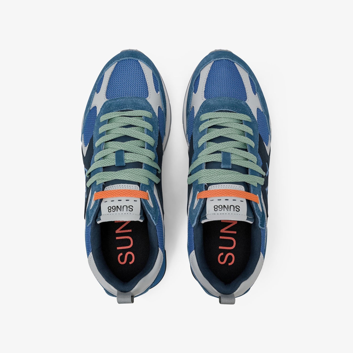 SUN 68 SCARPE SUN 68 Sneaker Jaki Outdoor in nylon e suede blu avio scuro