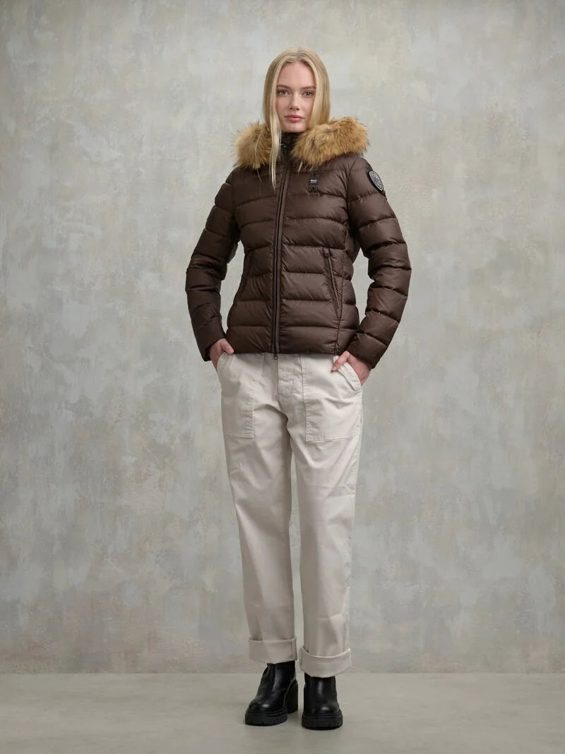 BLAUER PIUMINO A RIGHE ARCADIA 25WBLDC03099-006047 CASTAGNA 365