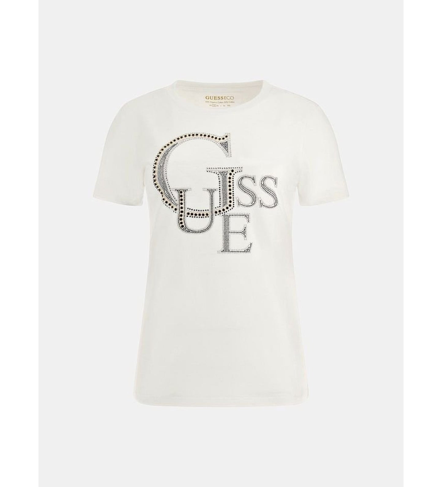 T-SHIRT GUESS MAGLIETTA BIANCA SCINTILLANTE